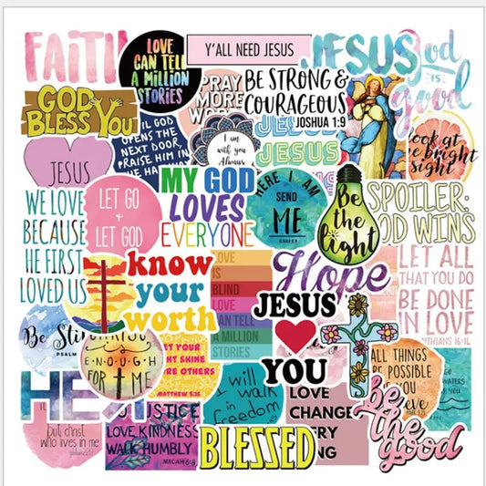 50pcs  Christian Stickers