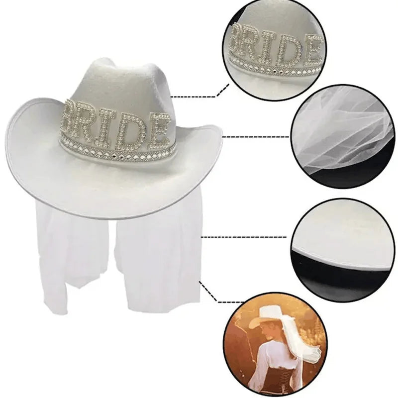 Bride's Cowboy Hat